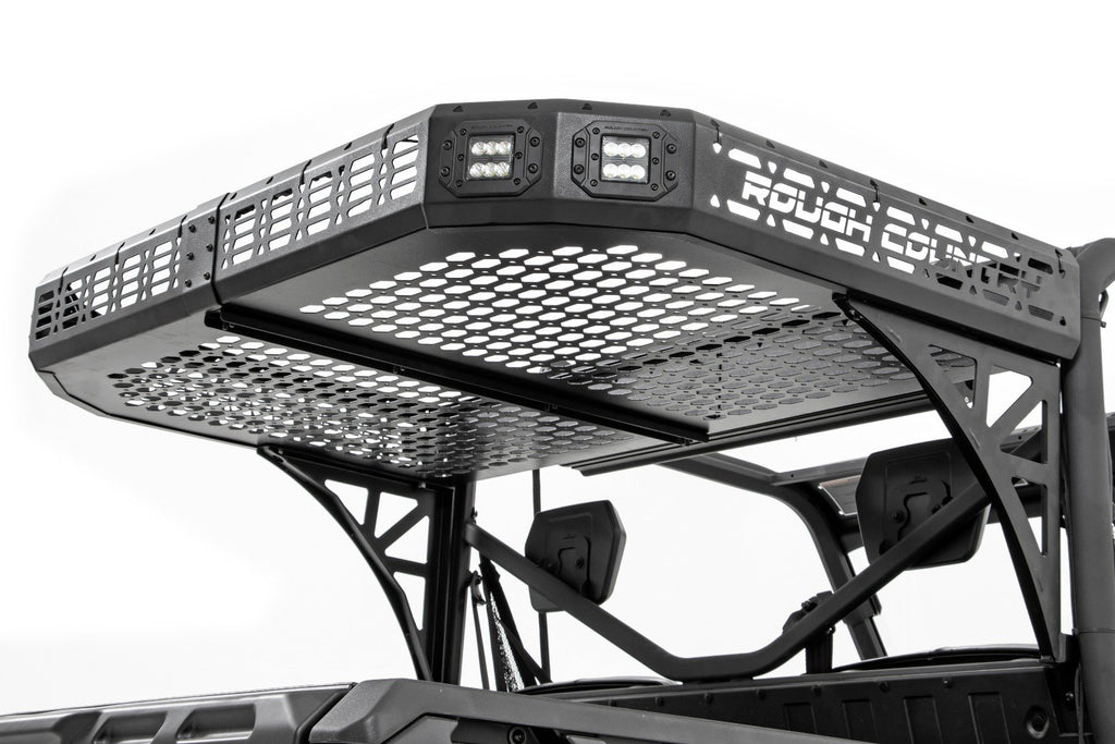 Cargo Rack | Dual 2" Black LED Pairs | Flush Mount | Polaris Ranger XP 1000 