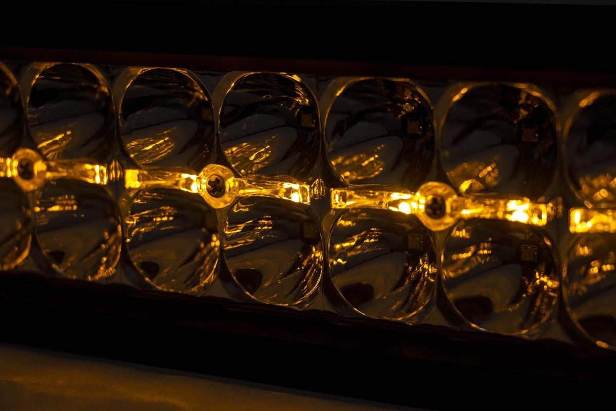 20 Inch Chrome Series LED Light Bar | Dual Row | Amber DRL