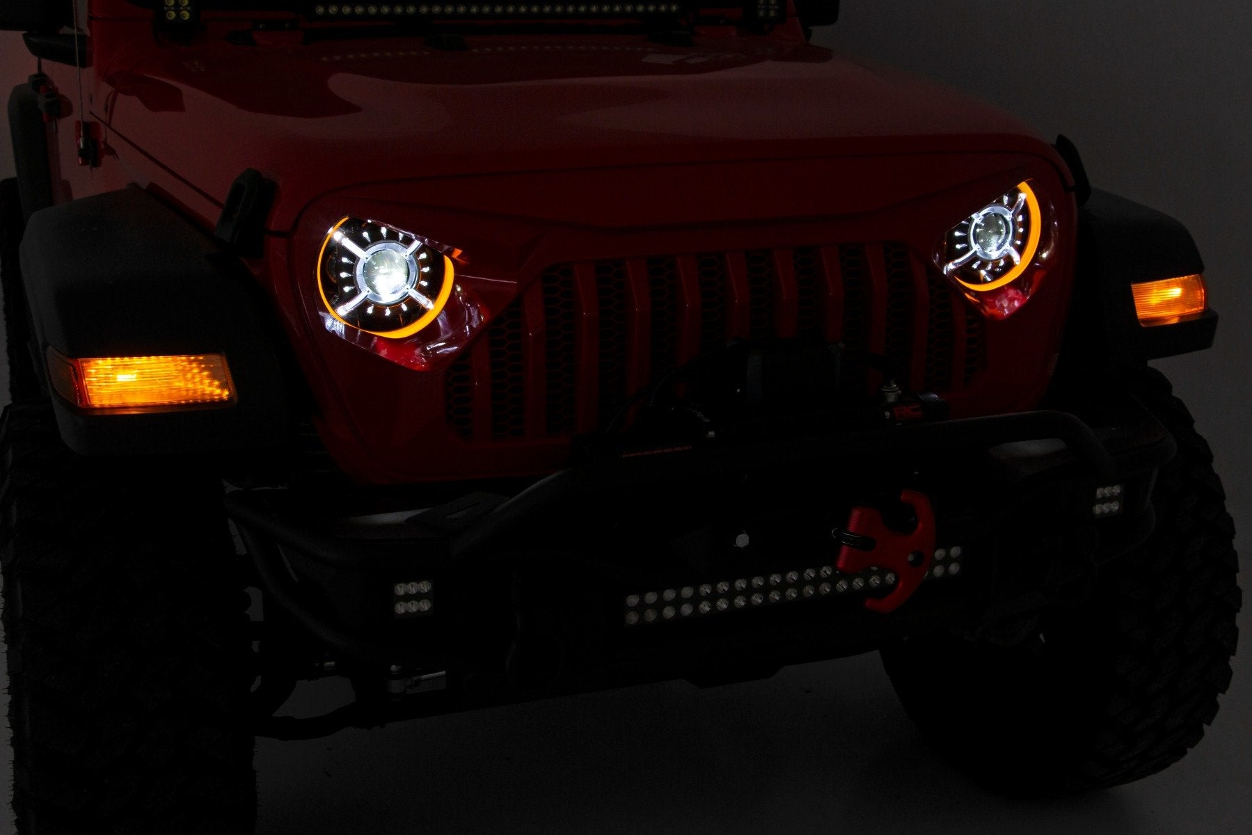 9 Inch DRL Halo LED Headlights | DOT Approved | Jeep Gladiator JT/Wrangler JL (18-25)