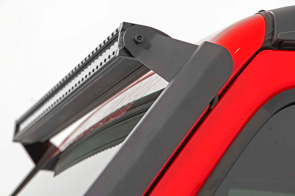 LED Light Kit | Windshield Mount | 50" BLK Single Row | Jeep Gladiator JT/Wrangler JL (18-25)