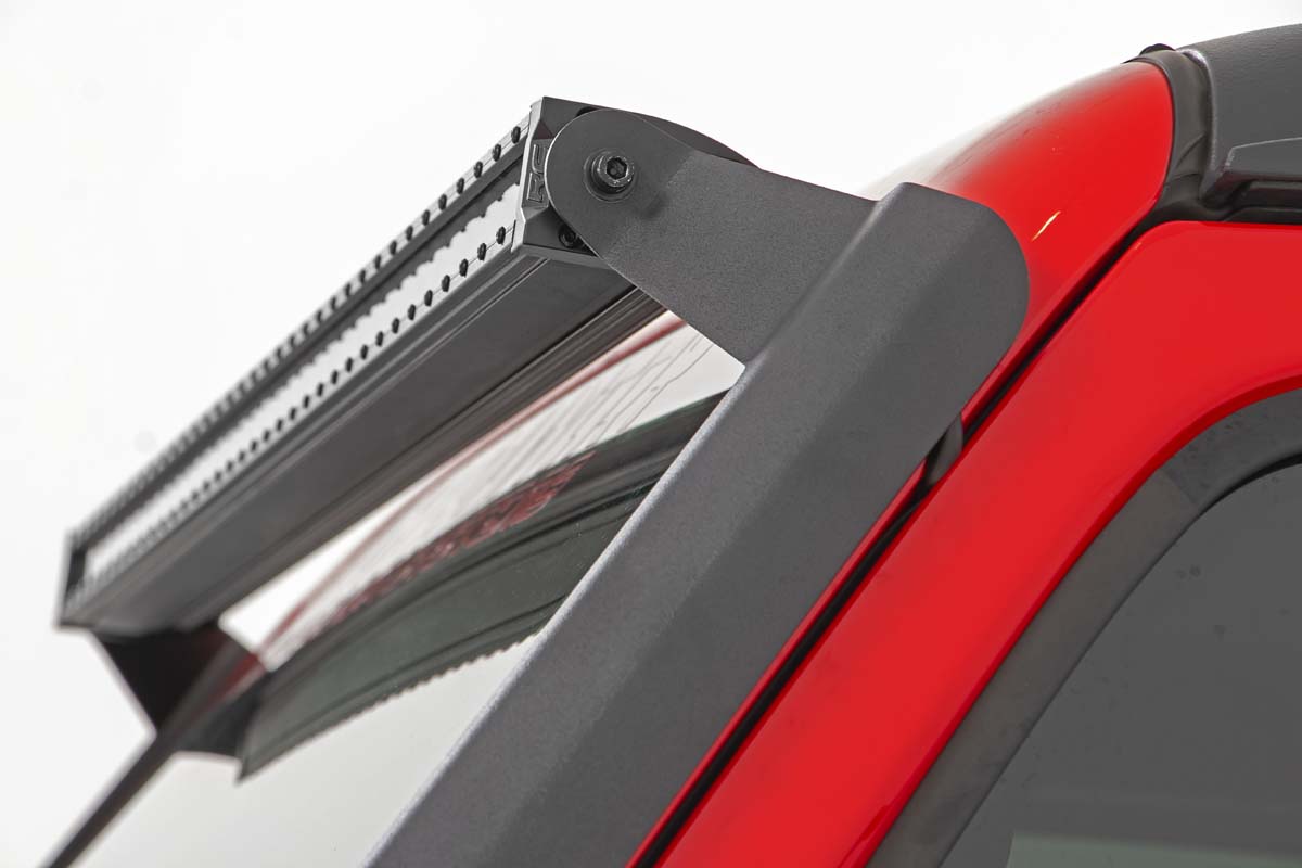 LED Light Kit | Windshield | 50" BLK Dual Row | Amber DRL | Jeep Gladiator JT/Wrangler JL (18-25)