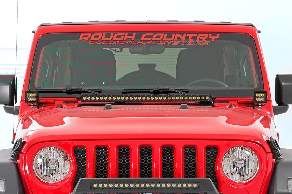 LED Light Kit | Hinge Mount | 2" Black Pair | White DRL | Jeep Gladiator JT/Wrangler JL (18-25)