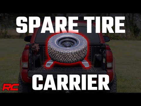 Bed Mount Spare Tire Carrier | Universal (5x5.5 6x5.5 6x135 & 5x5.0 Bolt Patterns) - Video
