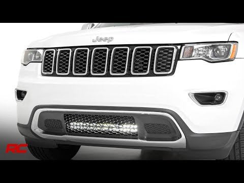 LED Light Kit | Bumper Mount | 20" Black Dual Row| Amber DRL | Jeep Grand Cherokee WK2 (11-20) - Video