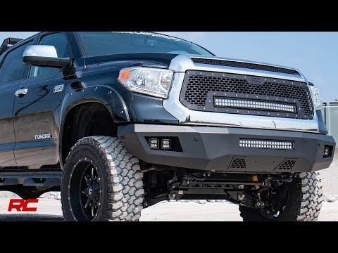 Mesh Grille | 30" Dual Row LED | Black | White DRL | Toyota Tundra (14-17) - Video