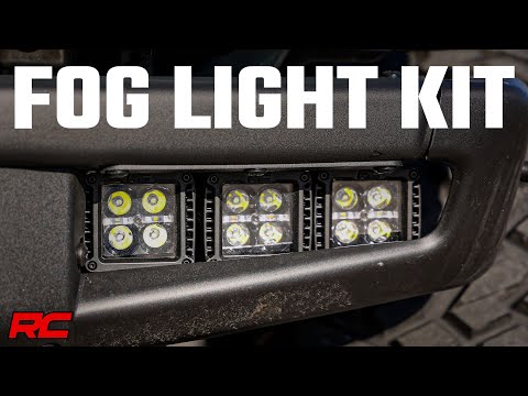 LED Light Kit | Fog Mount | Triple 2" Black Pair | Spot/Flood | Ford Bronco (21-25) - Video