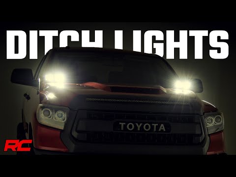 LED Light Kit | Ditch Mount | Dual 2" Black Pairs | Amber DRL | Toyota Tundra (14-21) - Video