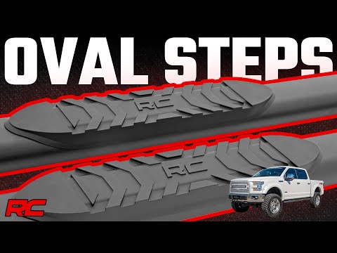 Oval Nerf Step | Crew Cab | Black | Ford F-150/Lightning/F-250/F-350/Raptor (15-25) - Video