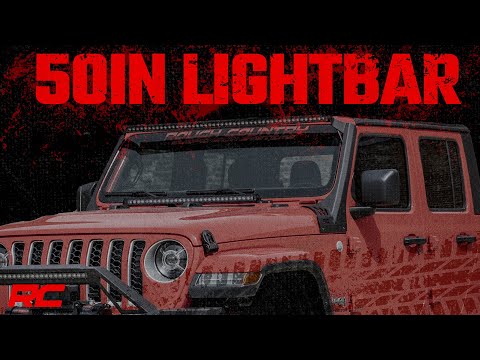 LED Light Kit | Windshield | 50" BLK Single Row | WHT DRL | Jeep Gladiator JT/Wrangler JL (18-25) - Video